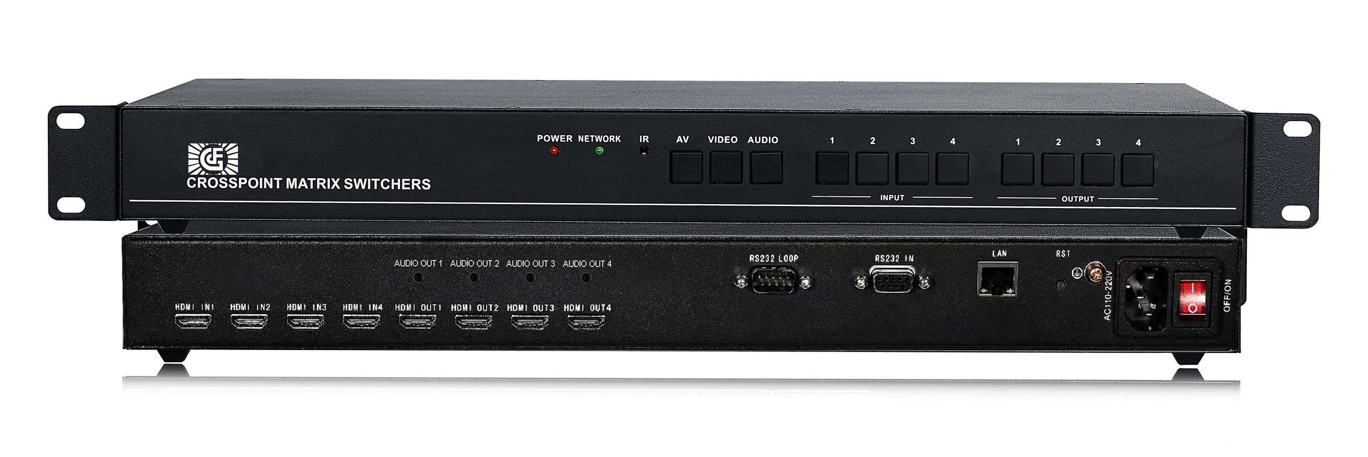 HDMI4 in and 4 out matrix with audio separation