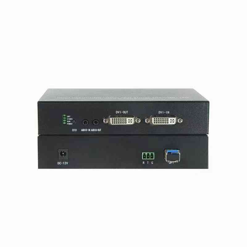 DVI multicore and multimode fiber optic transmitte