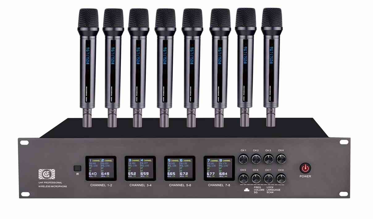 Fully intelligent wireless one-to-eight conference