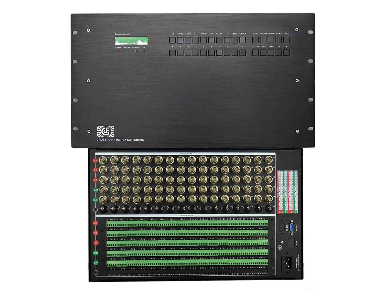 AV48 in and out audio and video matrix switcher